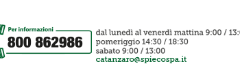 NUMERO VERDE SIECO S.P.A. 800 862986