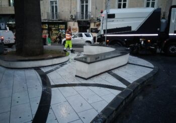 Lavaggio piazza Matteotti e via indipendenza.
